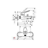 Смеситель Hansgrohe Novus для ванной (71040000)