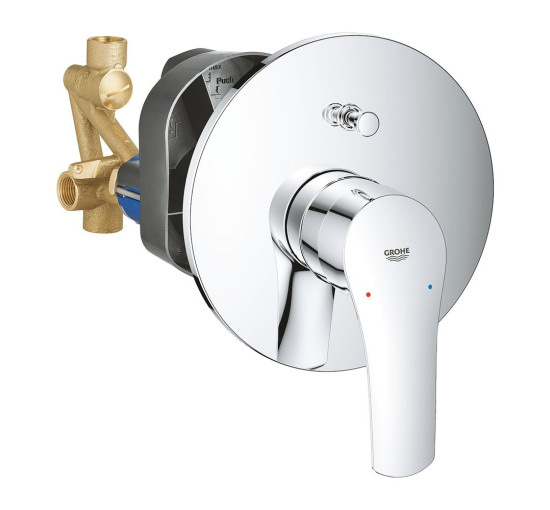 Смеситель скрытого монтажа с переключателем GROHE Eurosmart New хром латунь 163мм 33305003