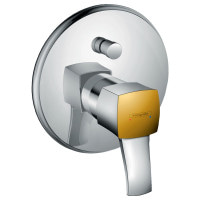 Смеситель скрытого монтажа HANSGROHE Metropol Classic золотой латунь 170мм 31345090+01800180