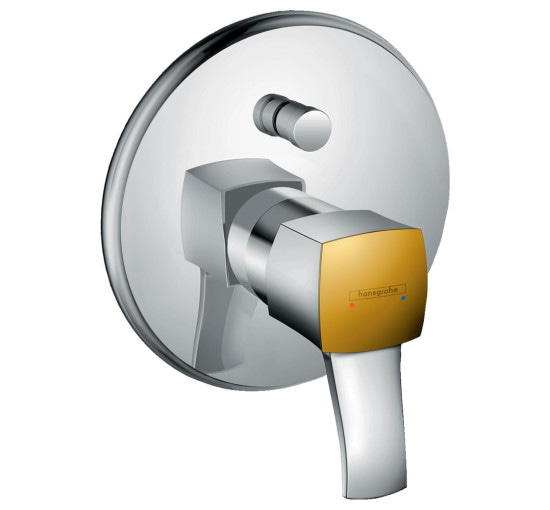 Змішувач прихованого монтажу HANSGROHE Metropol Classic золотий латунь 170мм 31345090+01800180