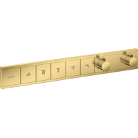 Термостат hansgrohe RainSelect скрытого монтажа на 5 потребителей, золото 15384990