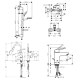 Комплект смесителей для ванны HANSGROHE LOGIS LOOP хром латунь 71151000+71244000+26553400+31815000 1252019