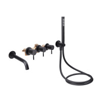 Смеситель скрытого монтажа для ванны Qtap Scorpio 3350105GB для двух потребителей