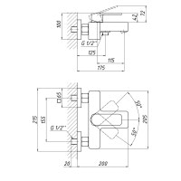 Змішувач для ванни Qtap Namesti 3025102DC