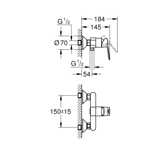 Смеситель для душа Grohe BauLoop 23634000