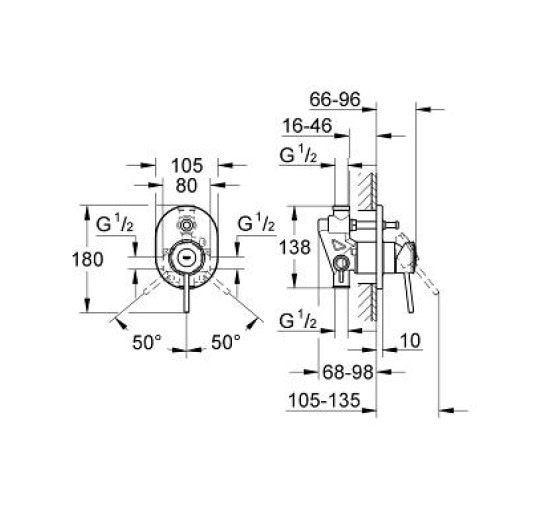 Змішувач для ванни Grohe BauClassic (29047000)