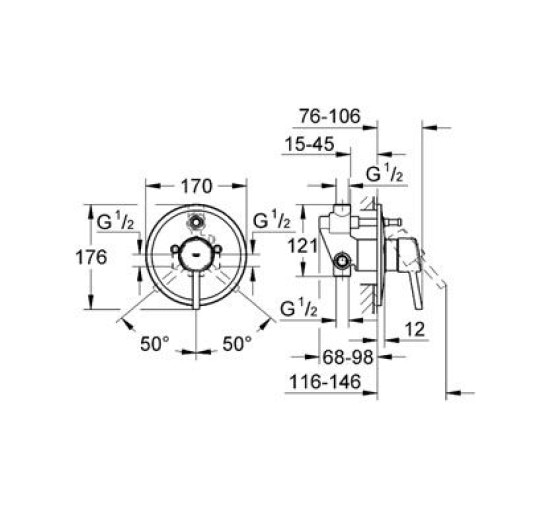 Смеситель для ванны Grohe Concetto (32214001)