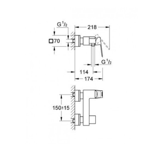 Змішувач для душу Grohe Eurocube (23145000)