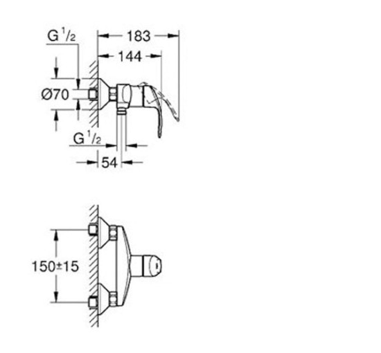 Змішувач для душу Grohe Eurosmart New (33555002)