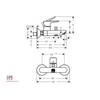 Смеситель Hansgrohe Talis E для ванной (71740000)