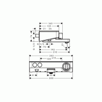 Термостат ShowerTablet Select 300 мм для ванны хромированный (13151000)