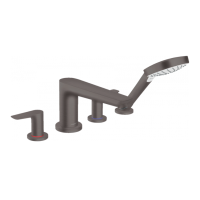 Змішувач Hansgrohe Talis E врізний на край ванни на 4 отвори Brushed Black (71748340)