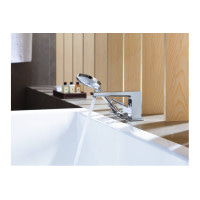 Смеситель Hansgrohe Metropol на край ванны на 3 отверстия, ручка Loop Secuflex хром (74550000)