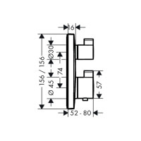 Термостат скрытого монтажа Hansgrohe Ecostat Square двухрежимный Brushed Bronze (15714140)