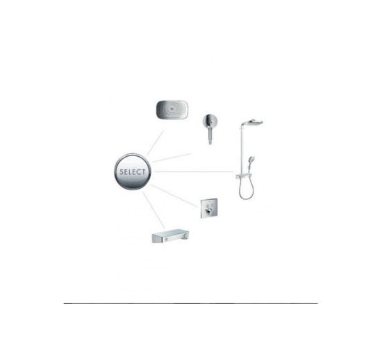 Термостат скрытого монтажа Hansgrohe ShowerSelect на 2 клавиши Brushed Black (15763340)