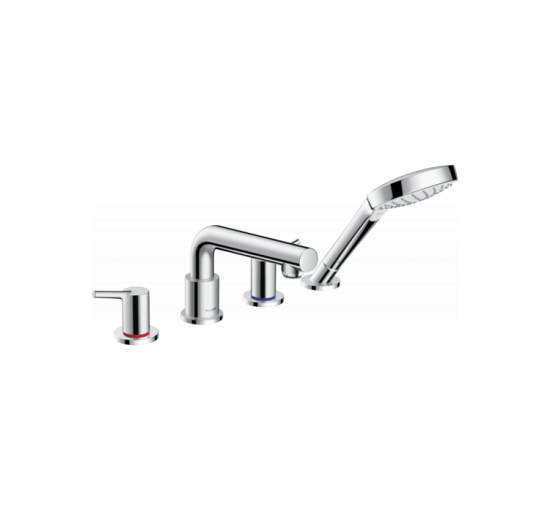 Смеситель Hansgrohe Talis S врезной на край ванны на 4 отверстия Secuflex 110 см (72418000)