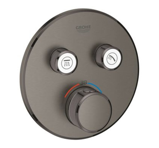 Наружная часть смесителя без скрытой части GROHE Grohtherm SmartControl черный латунь 158мм 29119AL0