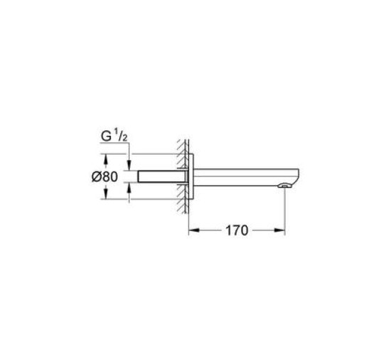 Вилив GROHE EUROSMART COSMOPOLITAN 13261000 прихованого монтажу 17см латунний хром