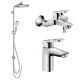 Набор смесителей для ванной HANSGROHE LOGIS LOOP хром латунь 71151000+71244000+27270000 1272019