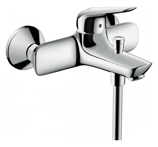 Смеситель для ванной одновентильный с коротким носиком HANSGROHE NOVUS хром латунь 71040000