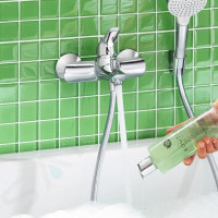 Змішувач для ванної одновентильний із коротким носиком HANSGROHE NOVUS хром латунь 71040000