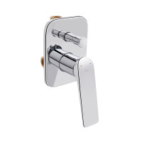 Смеситель скрытого монтажа для душа Qtap Vlasta 6028102NC для двух потребителей