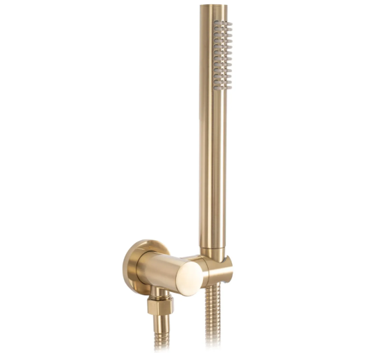 Змішувач для ванни і душу REA LUNGO BRUSHED GOLD + BOX прихованого монтажу