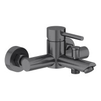 Смеситель для ванной однорычажный с коротким изливом VOLLE CRUZE серый нержавеющая сталь 1547.030106