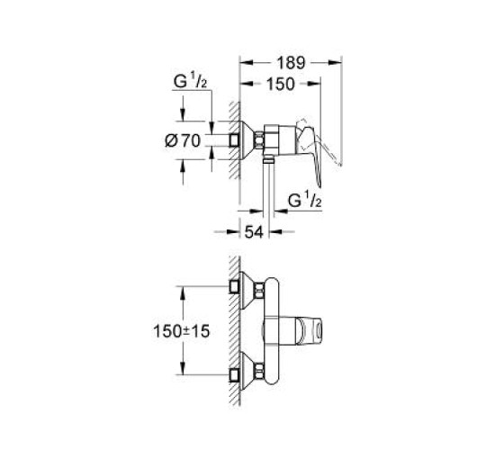 Смеситель для душа Grohe BauLoop (23340000)