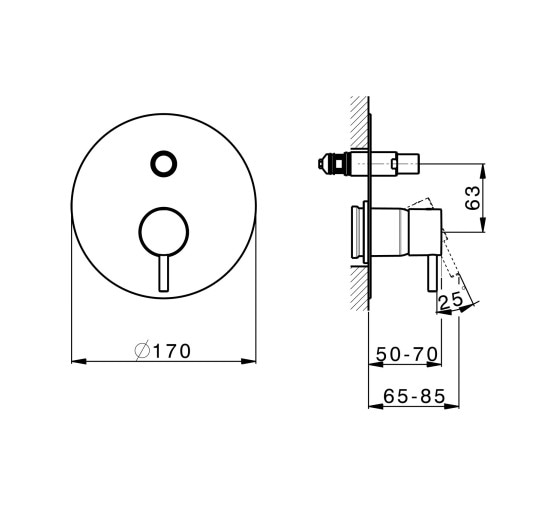 Змішувач для ванни DEVIT ART 1502X140B