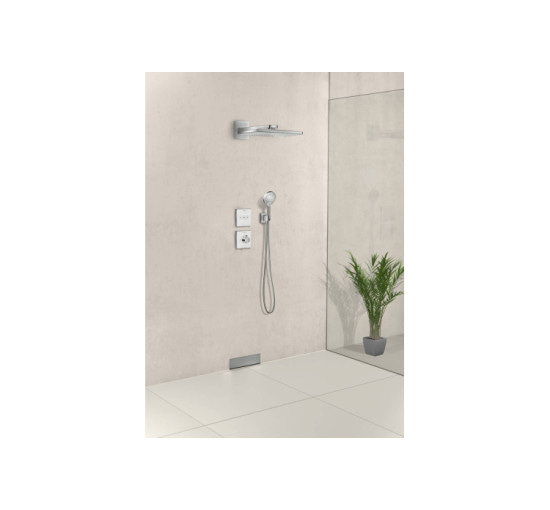 Переключатель Hansgrohe ShowerSelect Glass на 3 клавиши, черный/хромированный (15736600)