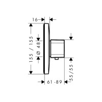 Термостат скрытого монтажа Hansgrohe Ecostat E HighFlow (15706000)