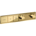 Термостат прихованого монтажу Hansgrohe RainSelect на 2 клавіші Polished Gold Optic (15380990)