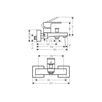 Смеситель Hansgrohe Vernis Shape для ванны Matt Black (71450670)