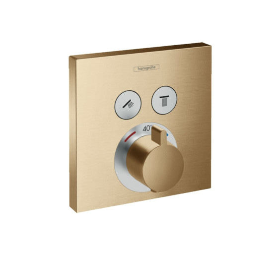 Термостат прихованого монтажу Hansgrohe ShowerSelect на 2 клавіші Brushed Bronze (15763140)
