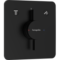 Смеситель hansgrohe DuoTurn Q для душа скрытого монтажа, черный матовый 75414670