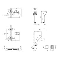 Змішувач для душу Qtap Letel 4053104C