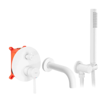 Смеситель для ванны REA LUNGO WHITE + BOX скрытого монтажа