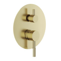 Смеситель скрытого монтажа с переключателем VOLLE CRUZE золотой латунь 160мм 1547.030215