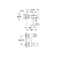 Змішувач для ванни Grohe Eurocube (23140000)