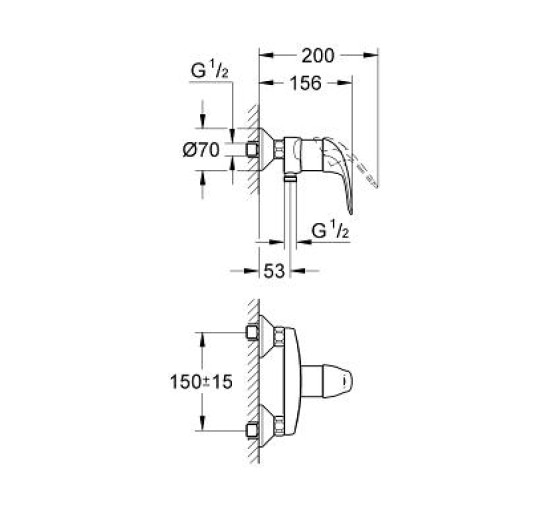 Смеситель для душа Grohe Euroeco (32740000)