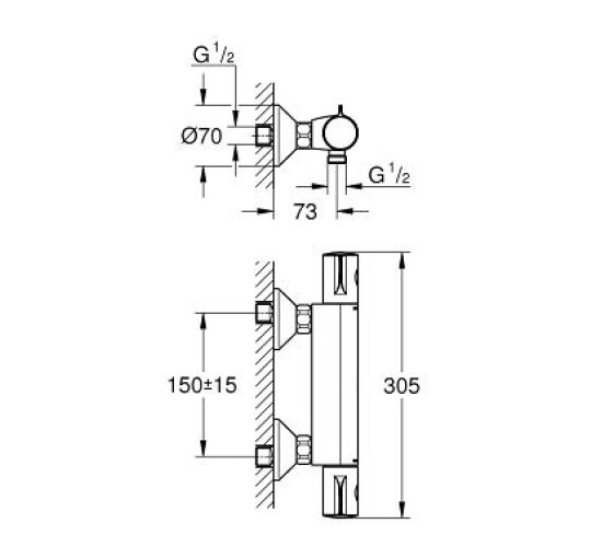 Термостат для душу Grohe Grohtherm 800 (34558000)