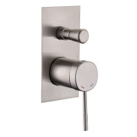 Смеситель скрытого монтажа с переключателем на 2 канала IMPRESE BRENTA сатин латунь 190x70мм ZMK081906041