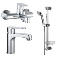 Набор смесителей для ванны IMPRESE Lesna (05070 + 10070 + R670SD + 1115 + W100SL1C)