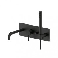 LIG001NO LIGHT Смеситель для ванны с ручным душем, черный