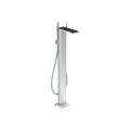 Змішувач Axor MyEdition для ванни підлоговий Chrome з накладкою Black Glass 47440600