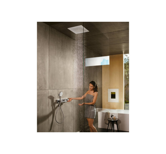 Термостат скрытого монтажа Hansgrohe RainSelect на 2 клавиши Black/Chrome (15355600)
