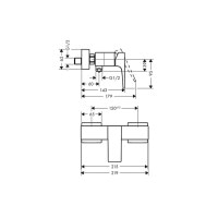 Смеситель Hansgrohe Metropol для душа хромированный (32560000)
