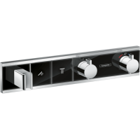 Термостат прихованого монтажу Hansgrohe RainSelect на 2 клавіші Black/Chrome (15355600)