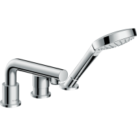 Змішувач Hansgrohe Talis S врізний на край ванни на 3 отвори Secuflex 110 см (72416000)